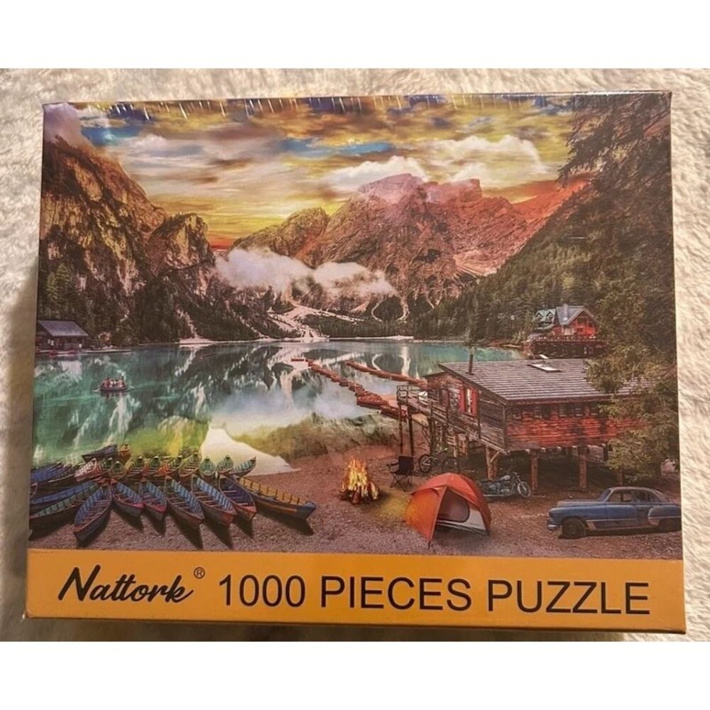 Nattork 1000Pc Jigsaw Puzzle Landscapes Mountains Lake Scene New
